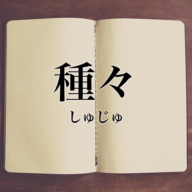 種々 の意味 読み方 類語 使い方や例文 Meaning Book