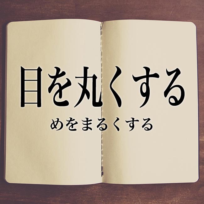 目を丸くする とは 意味 読み方 類語 使い方や例文 Meaning Book