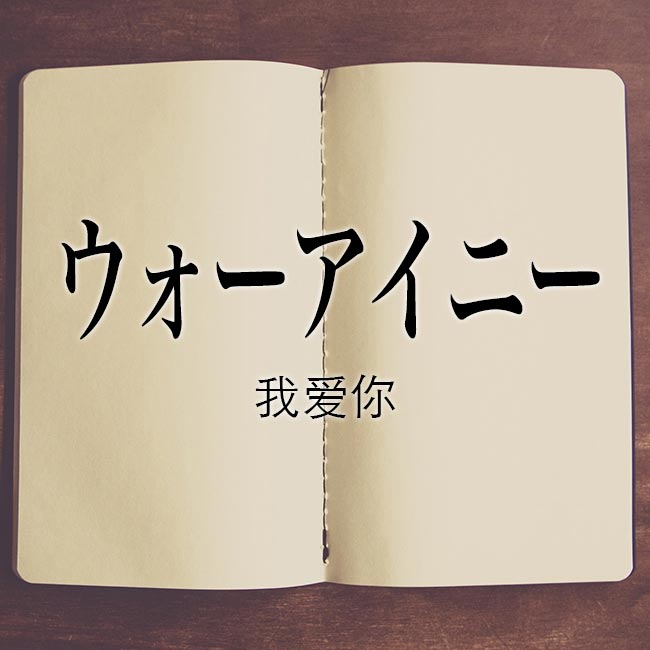 ウォーアイニー とは 意味 英語や日本語での解釈 Meaning Book