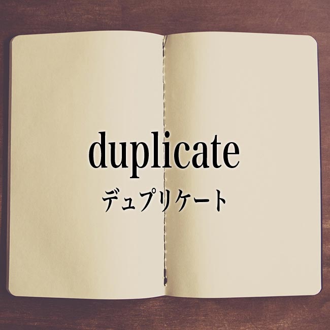 「duplicate」とは？意味や使い方！「duplicate」と「copy」の違い
