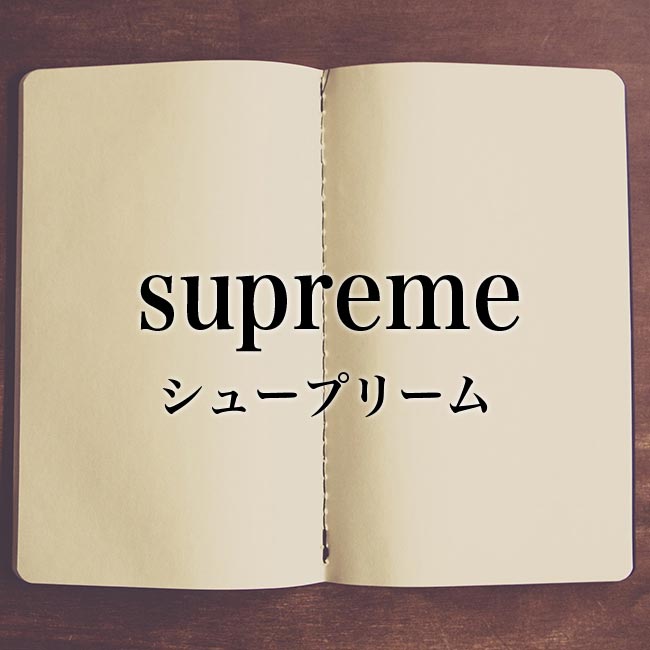 Supreme の意味 言葉や有名ブランドの意味 概要 Meaning Book