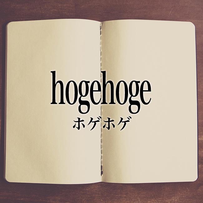 「hogehoge」とは？意味や類語！