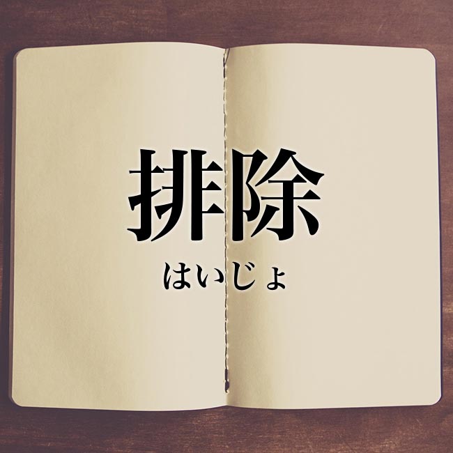 「排除」とは？意味や使い方！例文や解釈