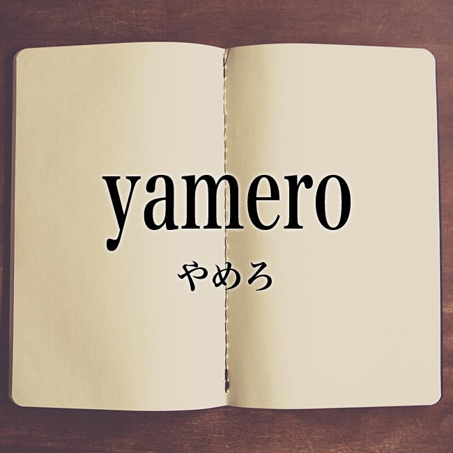 「yamero」とは？意味！ローマ字から日本語を解説
