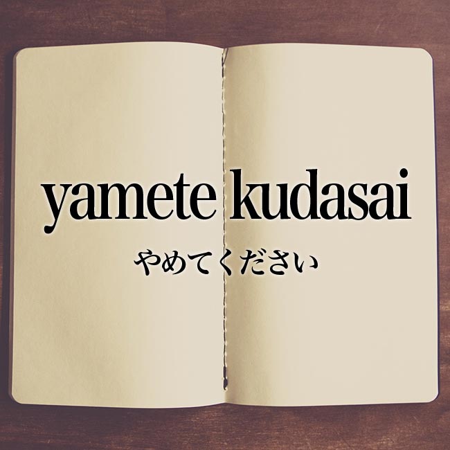 「yamete kudasai」とは？意味！ローマ字から日本語を解説