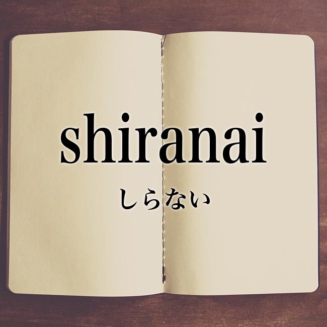 「shiranai」とは？意味！ローマ字から日本語を解説