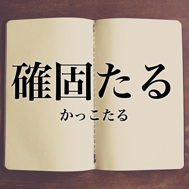 確固たる とは 意味や言い換え 例文と解釈 Meaning Book