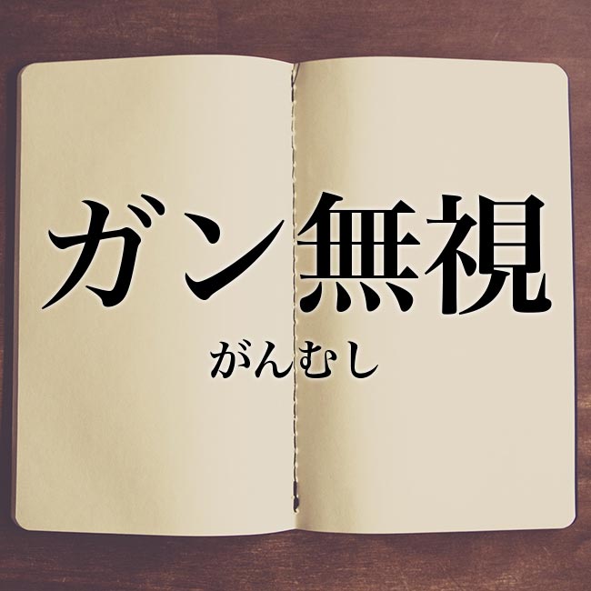 ガン無視 とは 意味や読み方 似た言葉も合わせて解説 Meaning Book