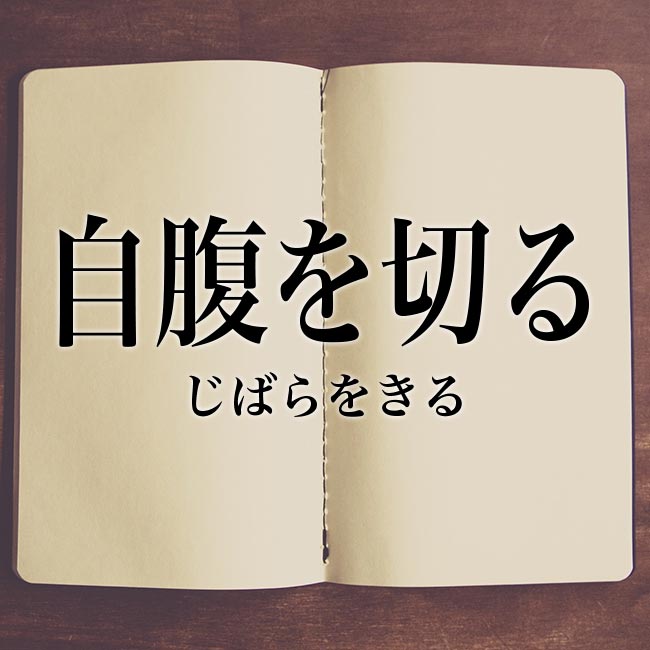 自腹を切る の意味とは 類語や例文など詳しく解釈 Meaning Book