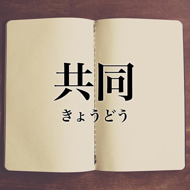 共同 とは 意味や使い方 例文や解釈 Meaning Book