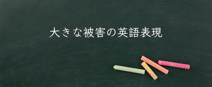 大きな被害 meaning in english