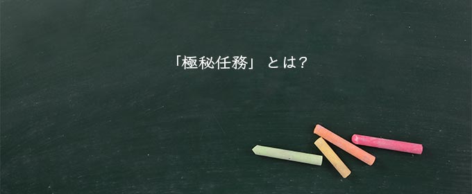 「極秘任務」とは?